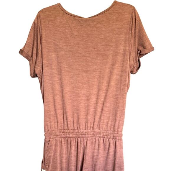 Vuori New All Day Jumpsuit Relaxed Fit Cropped Terracotta Heather Size Large - Picture 9 of 14